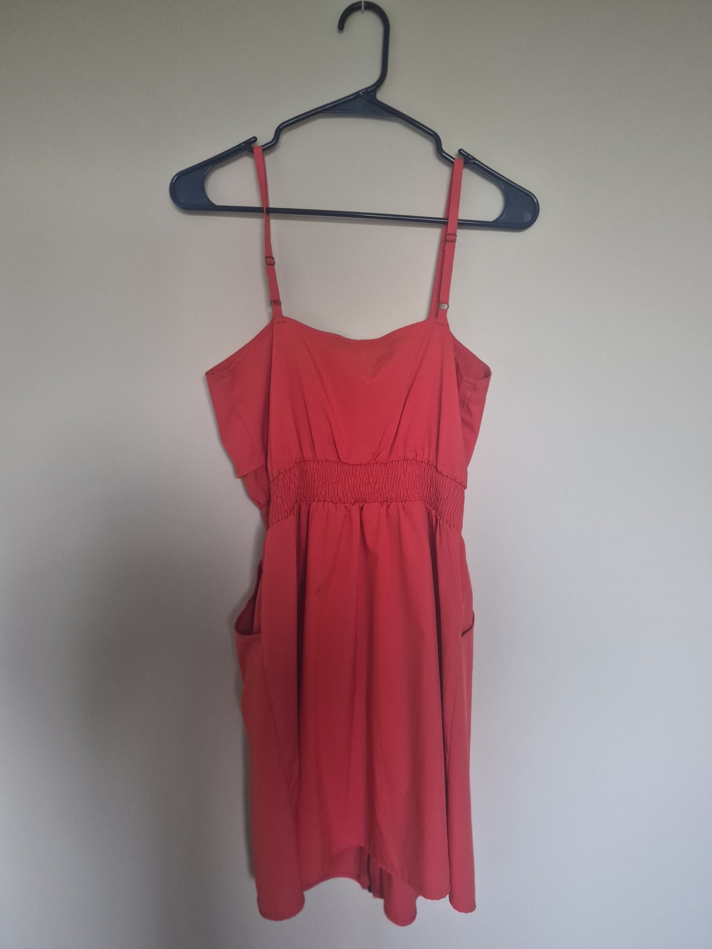 Red Spaghetti Strap Zipper Dress - Picture 2 of 3